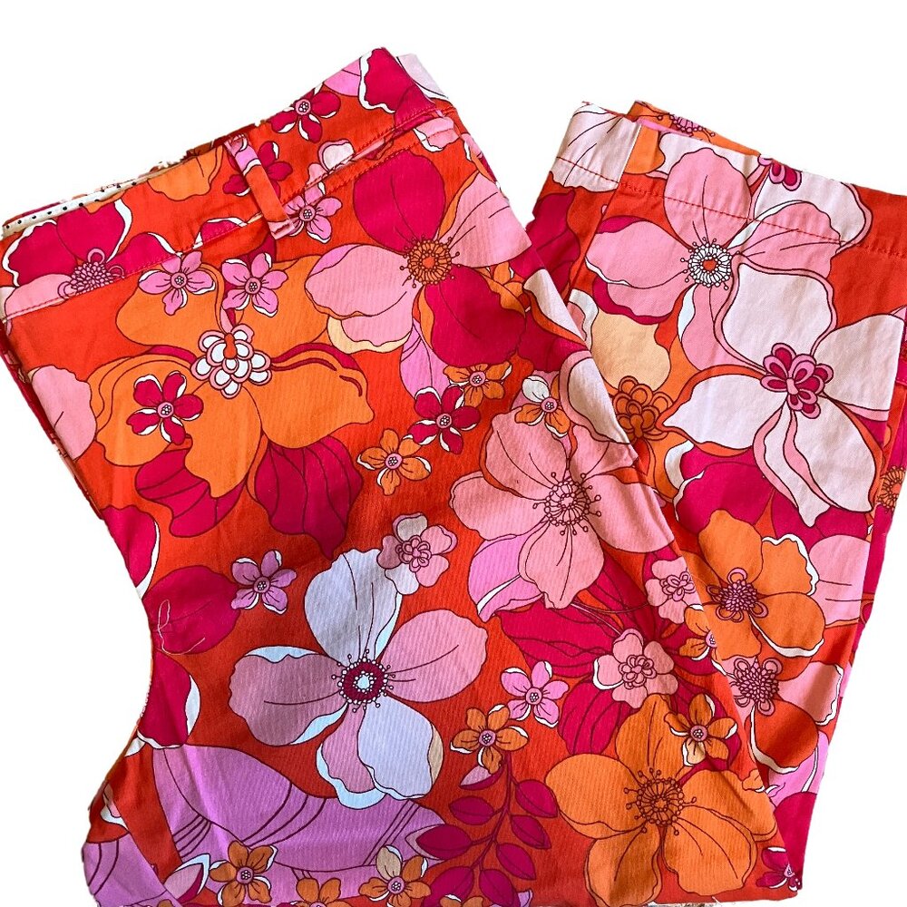 EUC Talbots Floral Cropped Pants Size: 16P